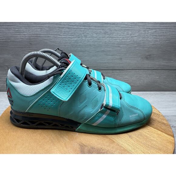 Women's Reebok CROSSFIT Lifter Plus 2.0 SIZE US 9 TEAL GRAVEL BLUE RARE - Picture 1 of 10